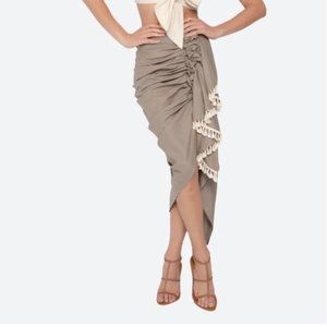 Just Bee Queen Tulum Skirt Size Small Women's Moss